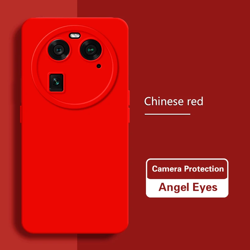 High-Quality Liquid Silicone Phone Case with Camera Protection and Angel Eyes Design