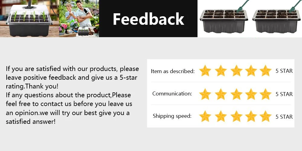 2-5 Pack Seedling Tray Starter with Grow Light,Seed Starter Trays with LED Light,Gardening Plants Germination Tray with Holes