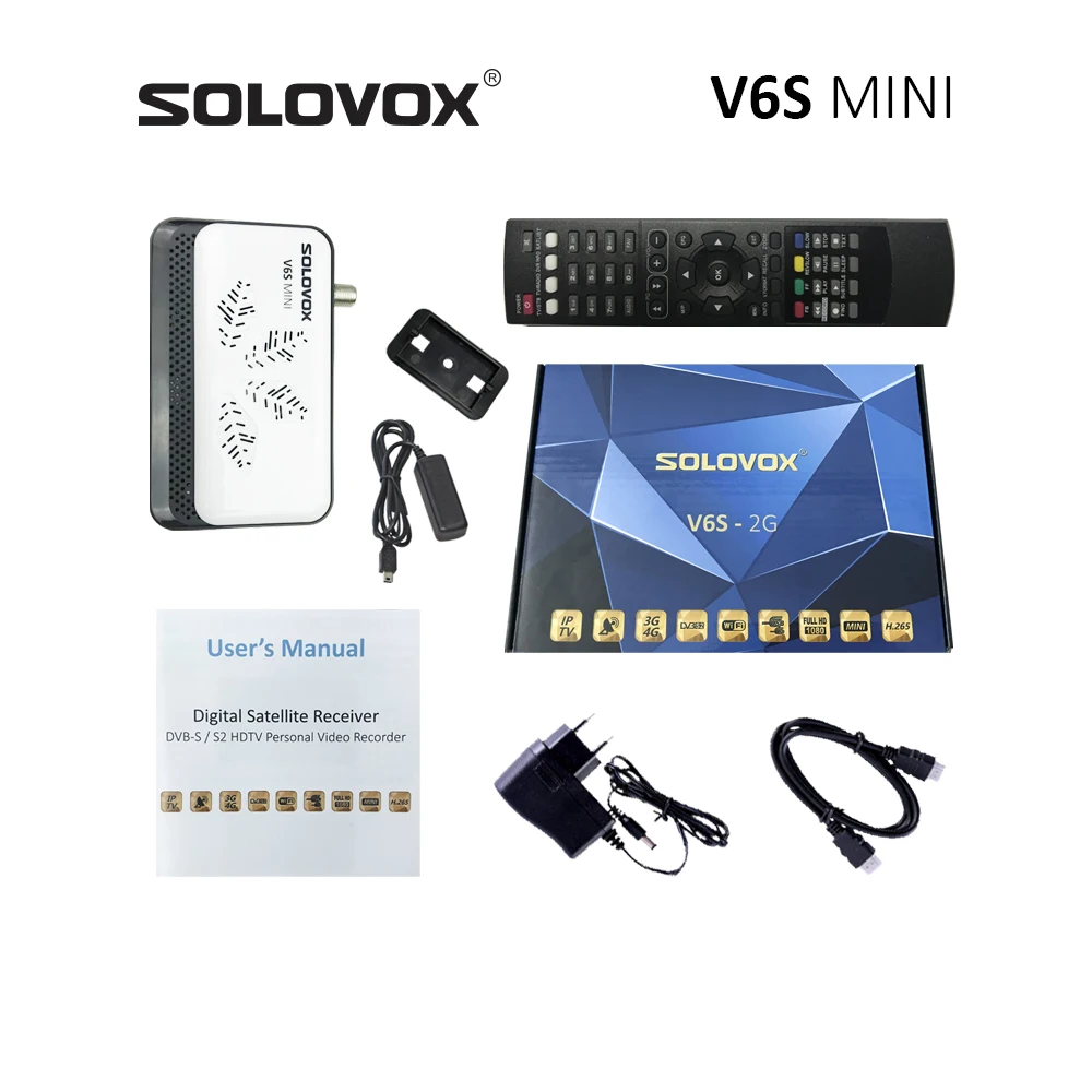 SOLOVOX V6Smini 2G RAM DVB S2  TV ű, biss powervu Xstream Stalkermac sofcam cccamd newcam 