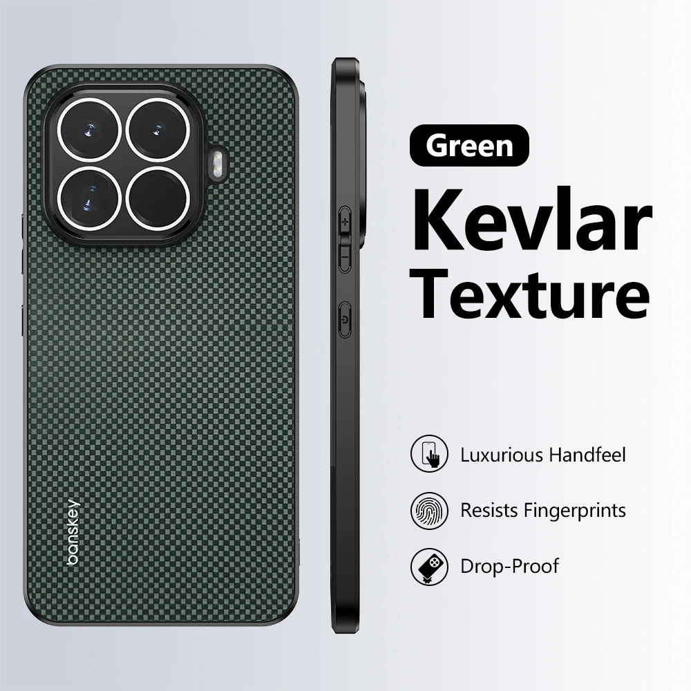 Kevlar Carbon Fiber Weave Matte Case with Camera Lens Protector - Business Edition