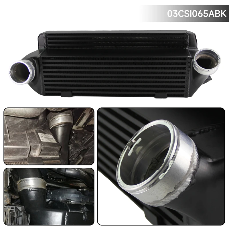 Intercooler de rendimiento Tuning para BMW, negro/plateado, E82, E88