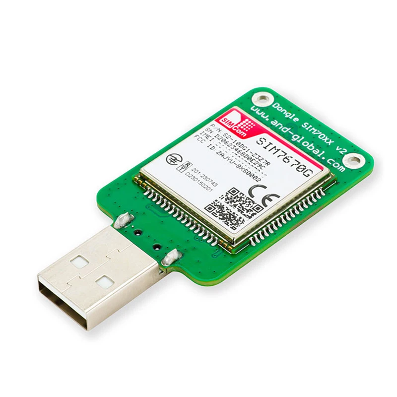 

SIMCOM SIM7670G USB-ключ LTE Cat1 Модуль Без GPS Глобальная антенна 4G FPC