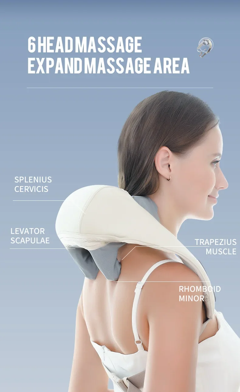 2026 New 26W Brushless Motor Neck And Shoulder Massager Wireless Shoulder And Ba