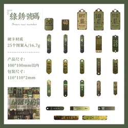 Vintage Style Decorative Stickers for Scrapbooking and Art Collage - 25pcs Pack (D)