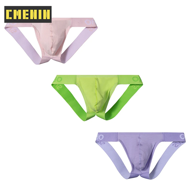 

3Pcs Hip Raise Gay Sexy Underwear Man Jockstrap Underpants New Cotton Stringi Men's Thong And G String Men's Panties Bielizna