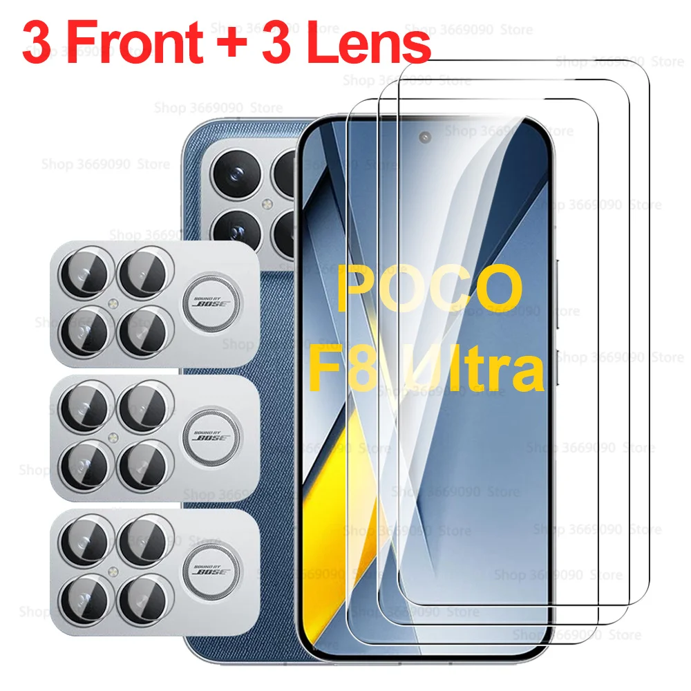 8-in-1 Camera Lens and Screen Protective Glass