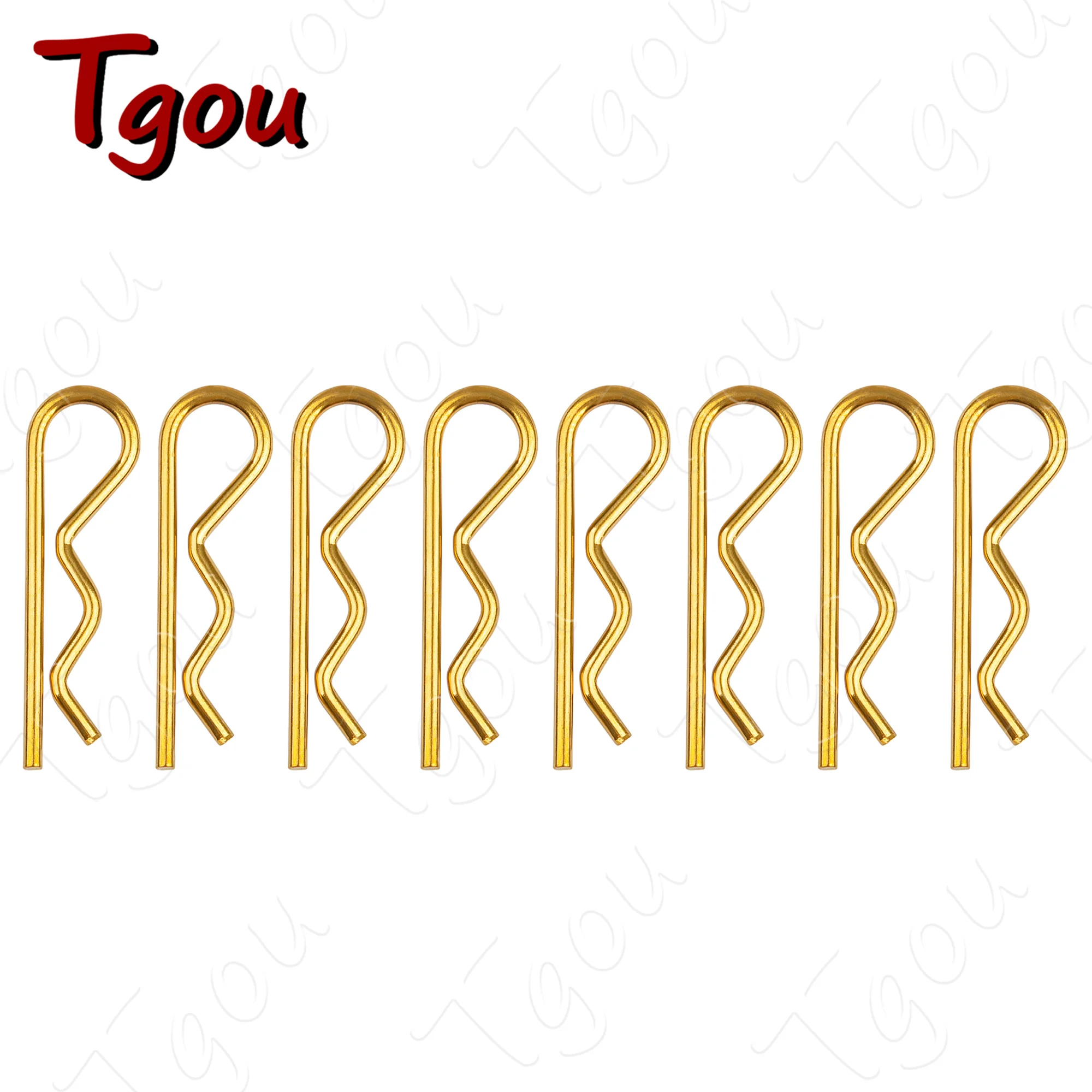 Tgou Titanium Wave-Shaped Spring Cotter Pins - 8PCS Set