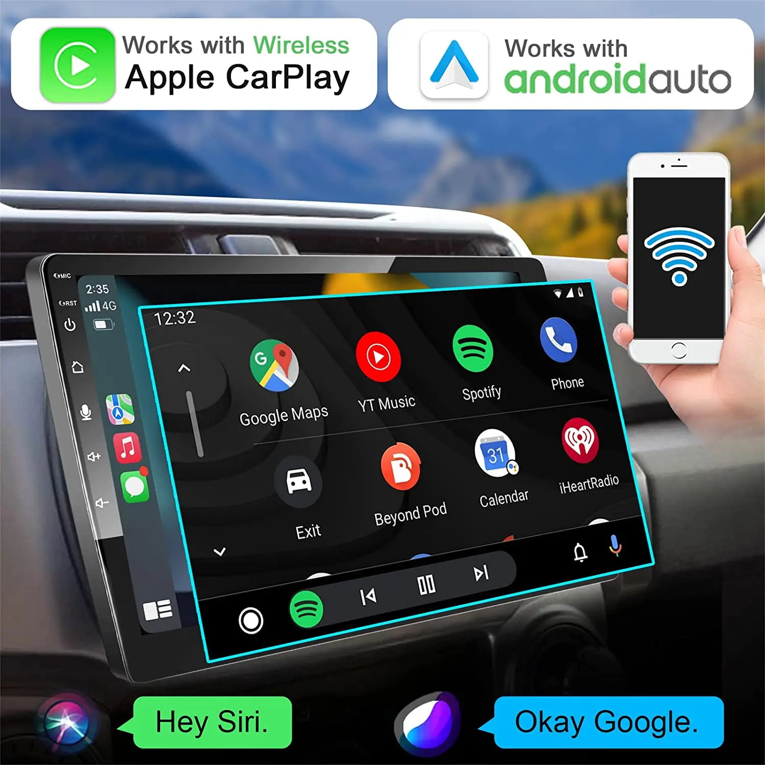 Android 12 Car Radio For Toyota Corolla Verso 2004-2009 Car Multimedia 2din  Player Carplay android auto dsp autoradio radio GPS