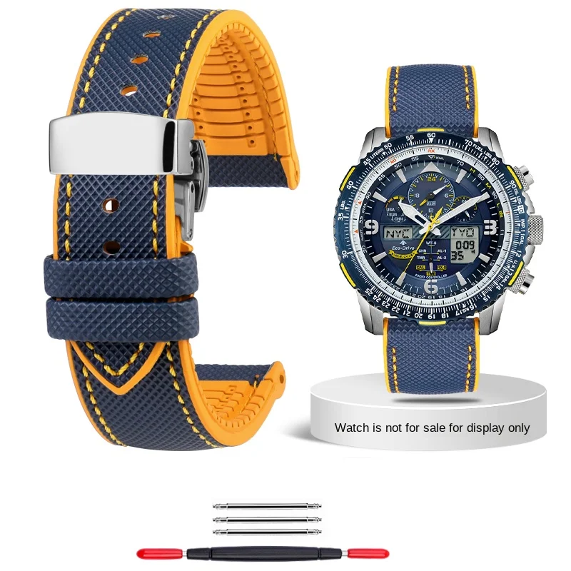 Premium Sports Waterproof Rubber Watchband - Blue Angel Series