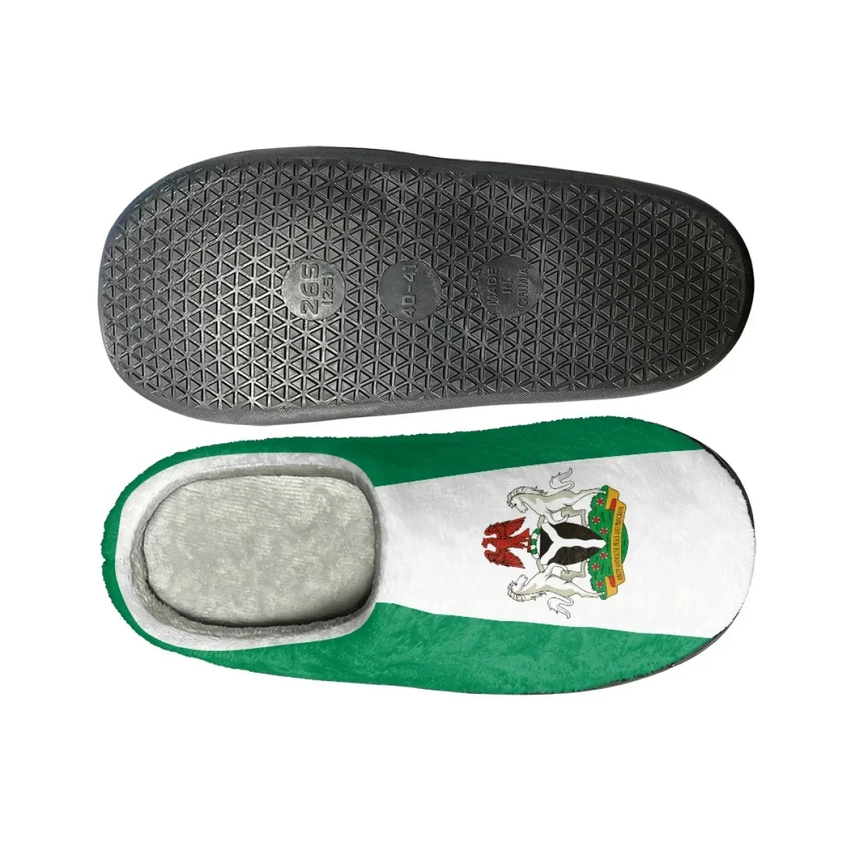 Nigerian Flag Design Indoor Casual Slippers Winter Warm Couples Comfy Footwear Non-Slip Women Cotton Slippers Print On Demand