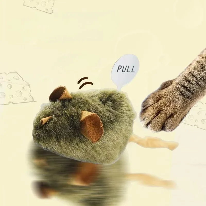 Interactive Chew-Resistant Squeaky Plush Cat Toy