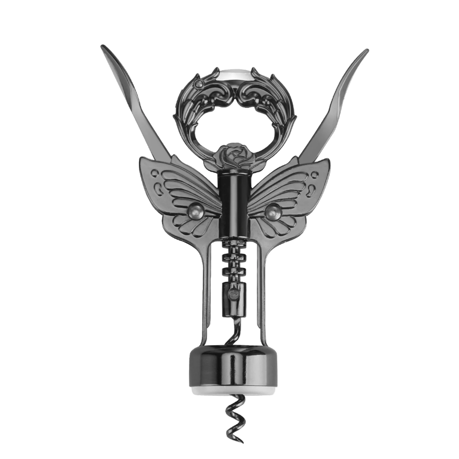 Gold Wine & Beer Opener with Foil Knife and Gunmetal Plated Corkscrew