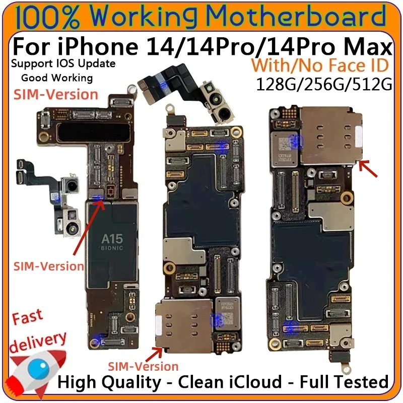 iPhone 14 Pro Max 14 Plus メインボード用の本物のマザーボード
