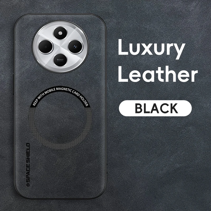 Magnetic Retro Leather Soft Wireless Charging Phone Case Cover