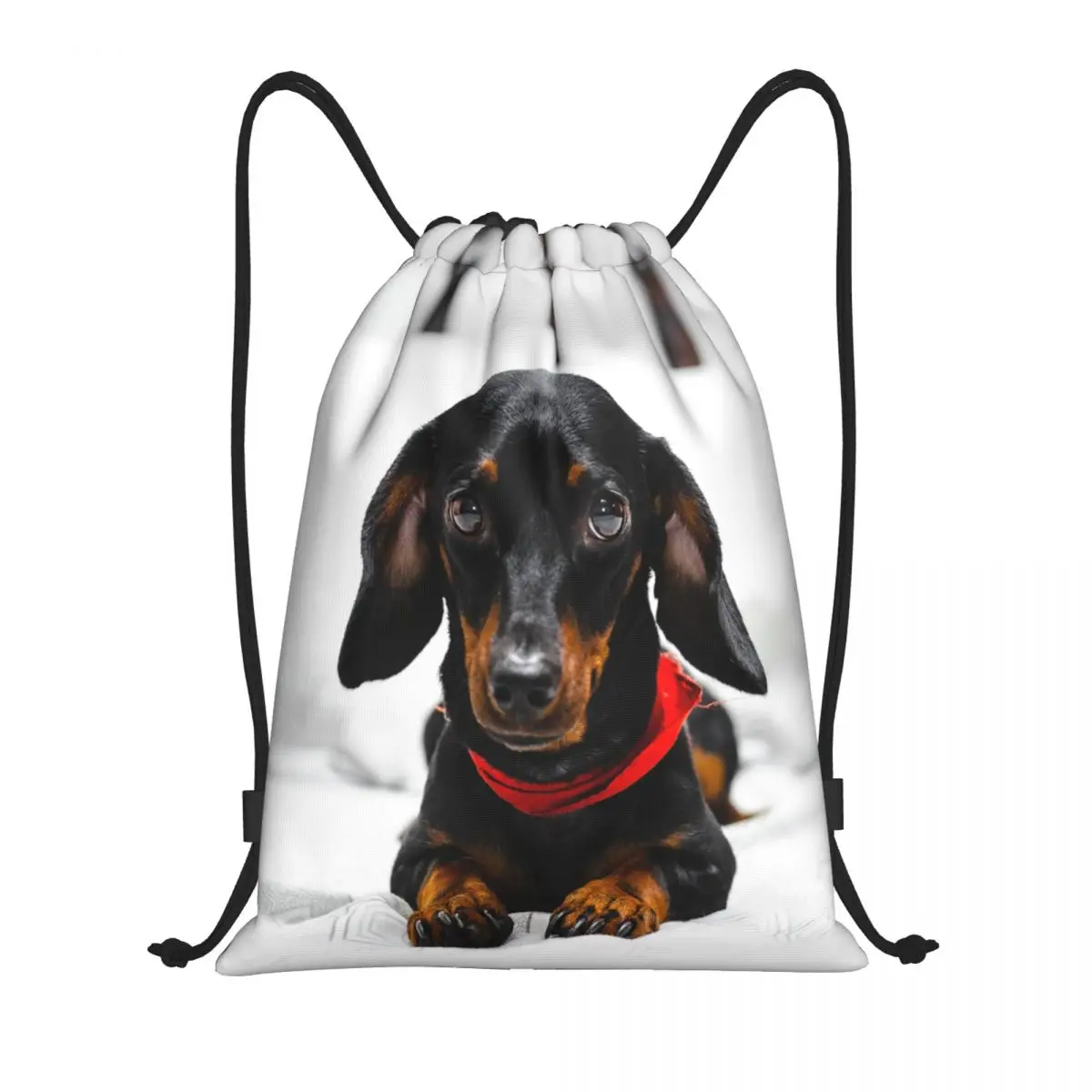 

Cute Dachshund Dog Print Drawstring Backpack Sports Gym Bag for Women Men Sausage Wiener Badger Dogs Shopping Sackpack