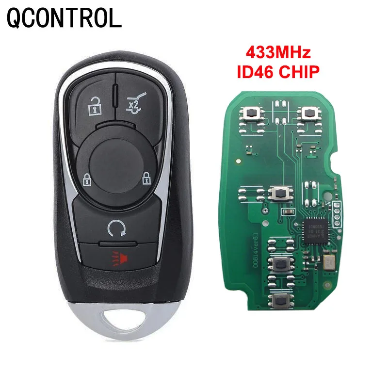 QCONTROL Car Remote Smart Key Fob  for Opel Control Alarm Keyless Entry 315MHz 433MHz ID46 5 Buttons