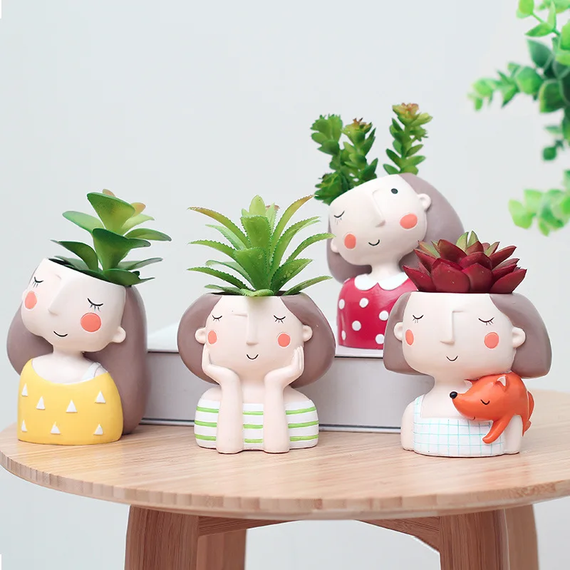 Enchanting Fairy Succulent Flowerpot Ornament