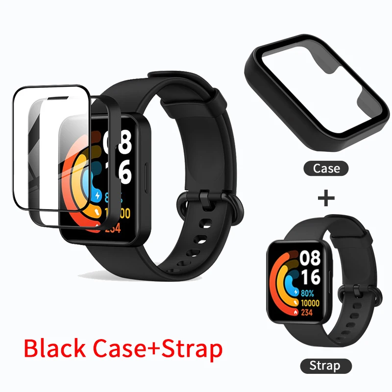 Enhanced Glass Case with Strap - Premium Screen Protector and Band for Smartwatch Accessories