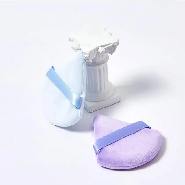Triangle Makeup Sponge Powder Puff Face Body Makeup Soft Cotton Wet Or Dry Face Powder Puff Washable Velvet Makeup Puff Tools