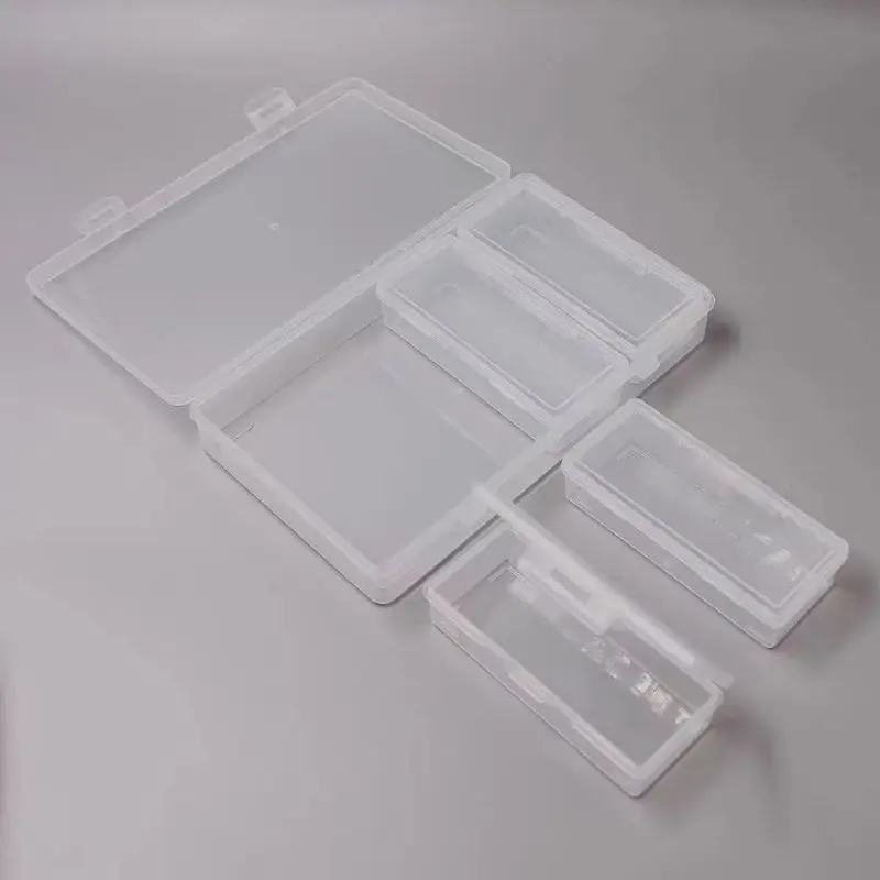4개의 조절 가능한 칸막이가 있는 투명 플라스틱 보관 정리함, 공예 및 바느질 용품 보관함 (탈부착 가능한 칸막이 포함)