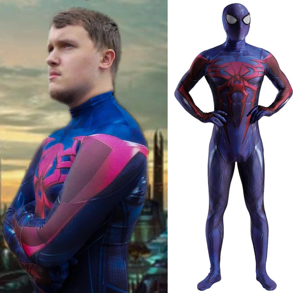 

2099 Косплей-костюм Мигеля охары Человека-паука, костюм паука на Хэллоуин с 3D принтом, спайдера, костюм супергероя Зентаи, костюмы для взрослых и детей