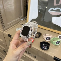 Colorful Sport Silicone Band and Protective Case for 41mm (Transparent)