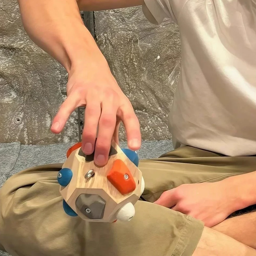 Finger Strength Training Climbing 3D Ball Handcrafted Boulder Block Climbing Holds Strength Exercise Tool for Grip Power