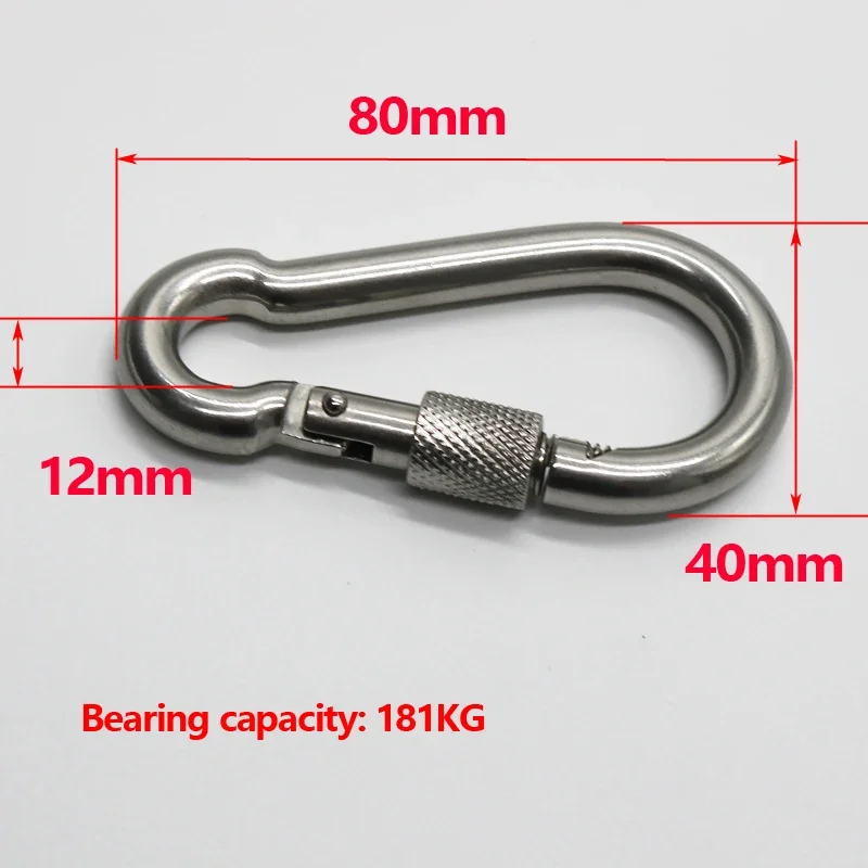 M6/M8/M10 nerez ocel 304 karabina karabina drobnost hák key-lock