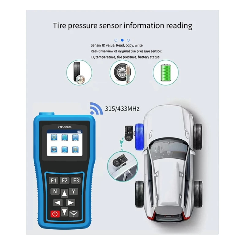 XTP-SP820 타이어 압력 센서 OBD 진단 장치, 범용 타이어 압력 프로그래밍 오류 진단 장비