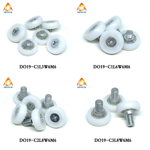 Set 8 Ruote Per Cassetti - Rulli In Nylon 19 Mm Con Cuscinetti A Sfera - Foto 6