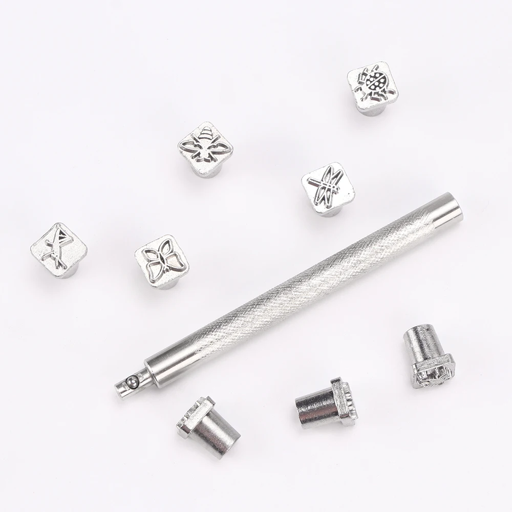 Metal Punch Stamp Set Leather Craft Tool 8 PCS leather craft stamps leather letter punch