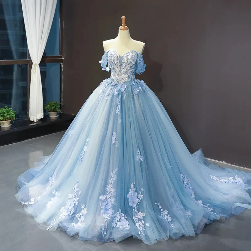 BOMARIS Quinceanera Dresses Vestidos De 15 Anos Sexy Off-Shoulder Flower Princess Party Birthday Customized quinceanera dresses