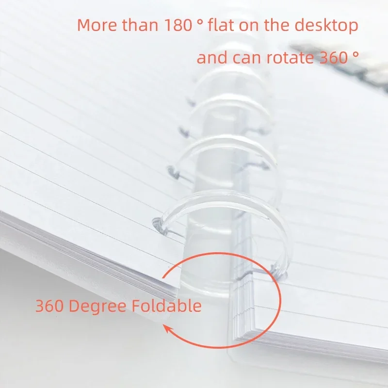 100pcs Plastic Discs Super Clear Binding Disc Binder Loose Leaf Planner Disc Bound Notebook Discs Mushroom Hole Binder Rings