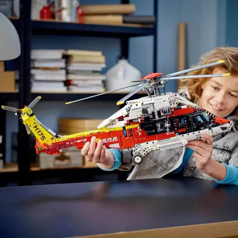 New In Stock Technical Airbus H175 Rescue Helicopter 42145 Building Blocks Plane Model Brick Educational Toys for Children Gifts 2 New In Stock Technical Airbus H175 Rescue Helicopter 42145 Building Blocks Plane Model Brick Educational Toys for Children Gifts 2