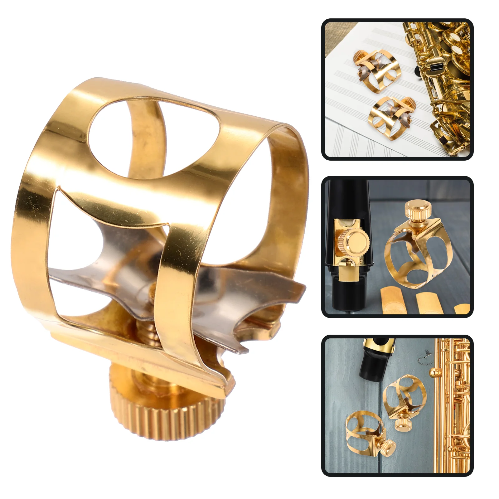 

Saxophone Clip Professional Brass Sax Mouthpiece Clips Musical Instrument Mouthpiece Ligature Clip Wind Instrument Accessories
