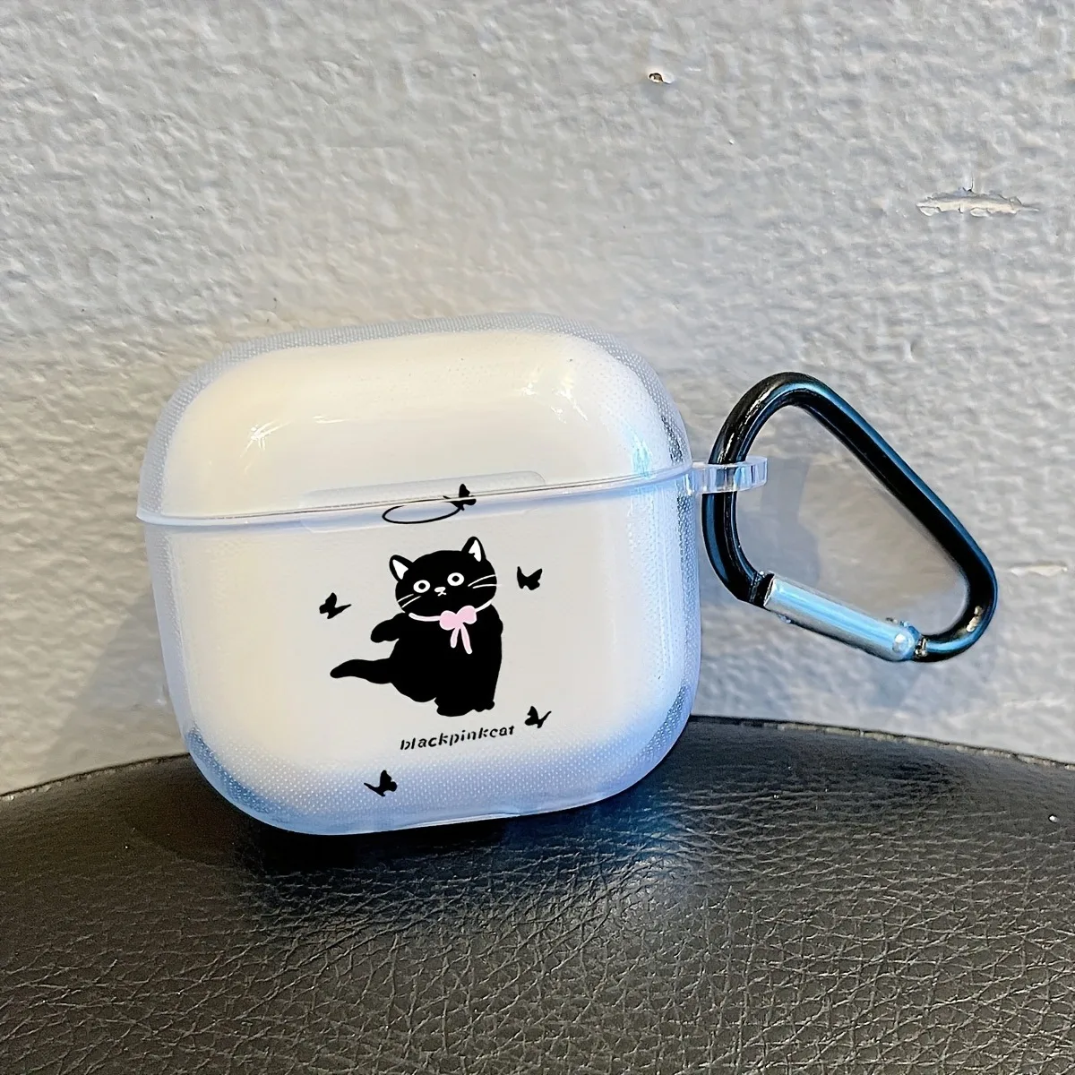 Cute Black Cat AirPods Case Protective Cover