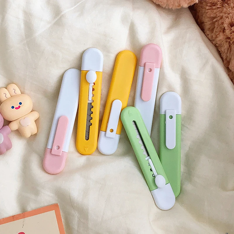 Morandi Utility Knife Mini Cute Cartoons Paper Knife Box Opener Cutter  Student Portable Handmade Craft Knife Stationery - AliExpress