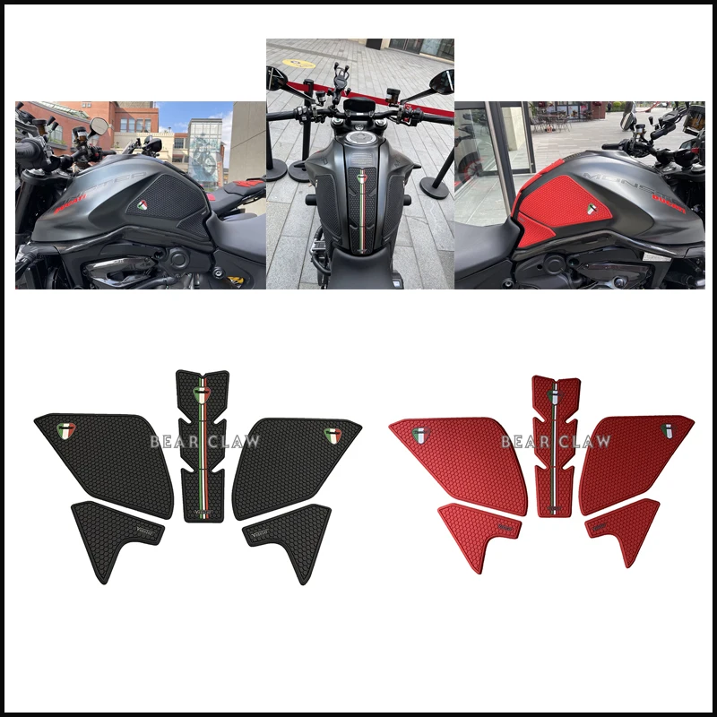 For Ducati Monster 950 fuel tank paste speed anti slip paste Monster 937 side paste Motorcycle Tank Traction Side Pad NEW for ktm 790 adventure 790adv fuel tank paste speed anti slip paste side paste motorcycle tank traction side pad new style