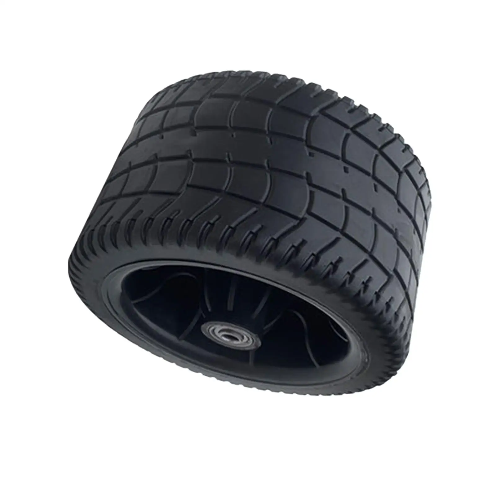 4inch Wide Wagon Cart Wheel PP Tires Durable Black Easily Install Accessory Puncture Proof for Hand Trucks and Yard Trailers
