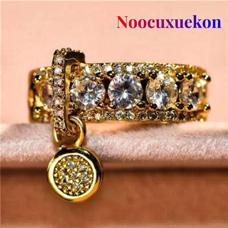 European Vintage Royal Hollow Out Zircon Rings for Women Engagement Wedding- Perfect Jewelry Gift for Lady Girls