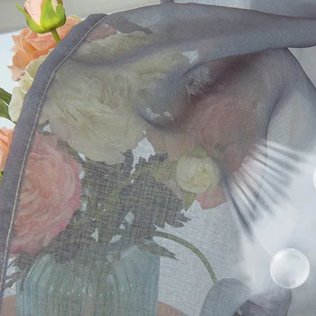 Elegant Window Voile Panel Drape Gradient Solid Color Sheer Window Curtains Treatment for Home Decor Bedroom Living Room Patio 6