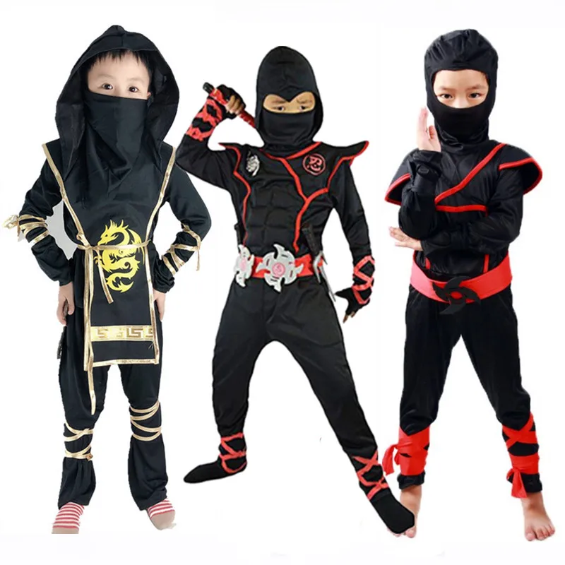 Kids Boys Ninja Cosplay Costume Assassin Warrior Children Carnival Birthday Party Clothes