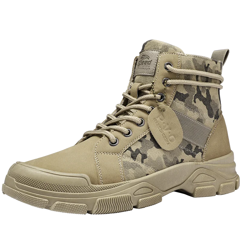 Men's Boots Camo 2023 Winter New Fashion Lace Up Outdoor Men's Boots Platform Climbing shoes Military Boots New Men Ankle Boots