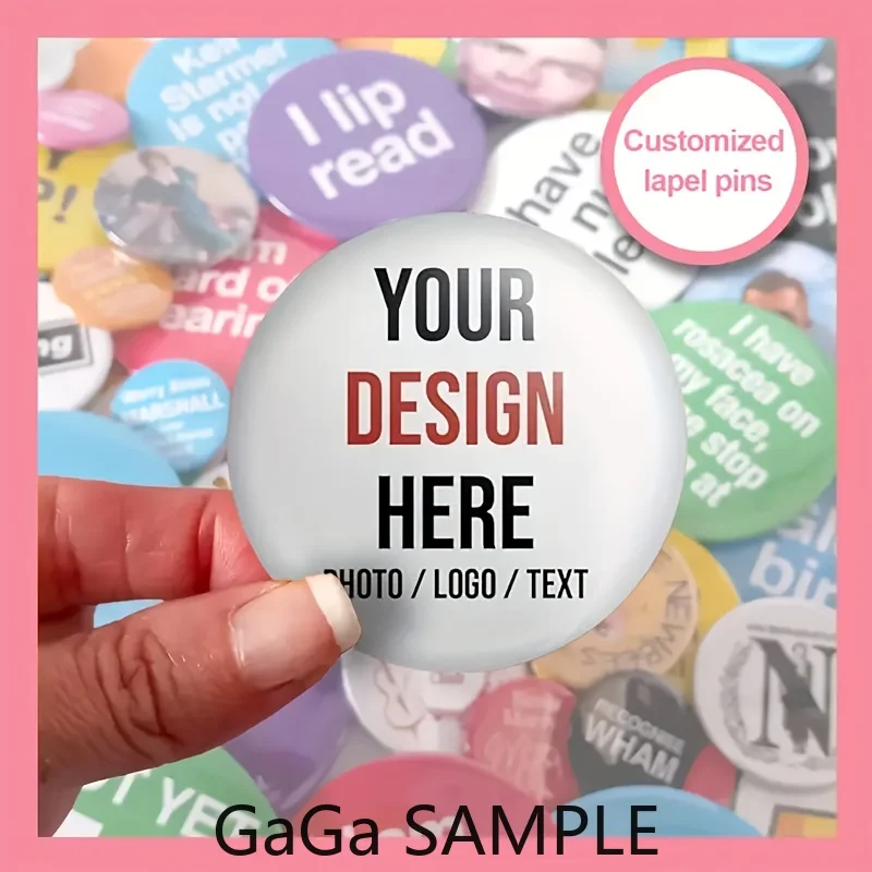 Brooches Custom Badges for Comics,Star,Pets,Anime,Lover,Babies,Family,logo,pets,fans Like,movie,religion,AD Pins Any Photo Gifts