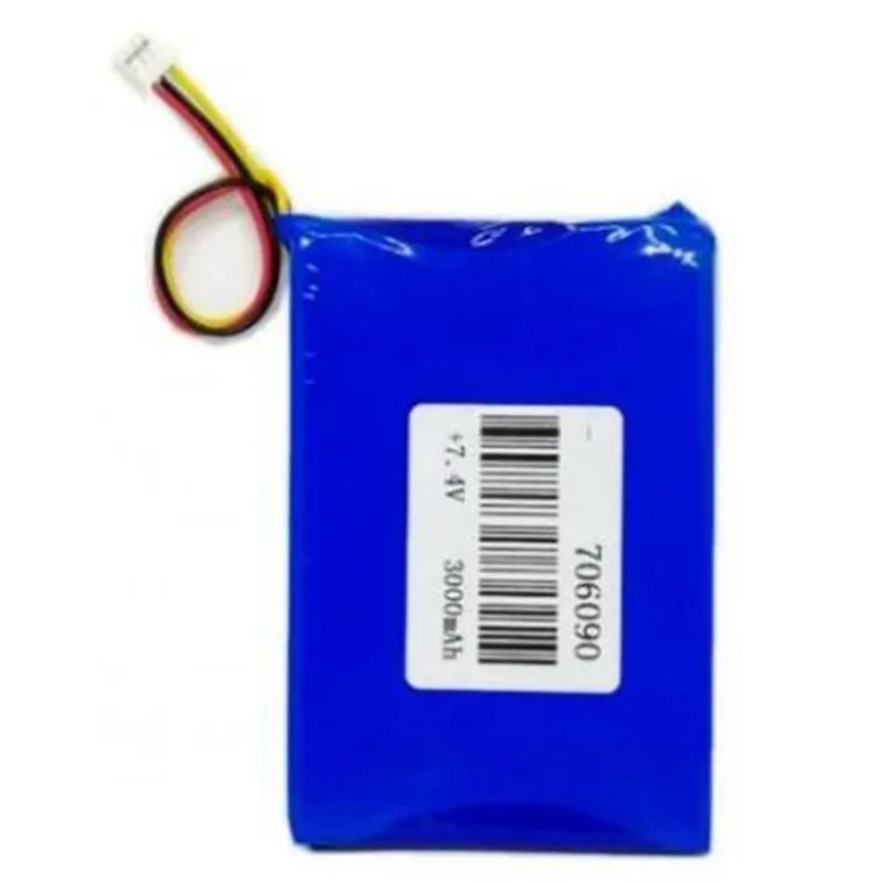 

706090 7.4V 3000Mah Three Wires Polymer Lithium Li-po Rechargeable Battery For DVD EVD Device