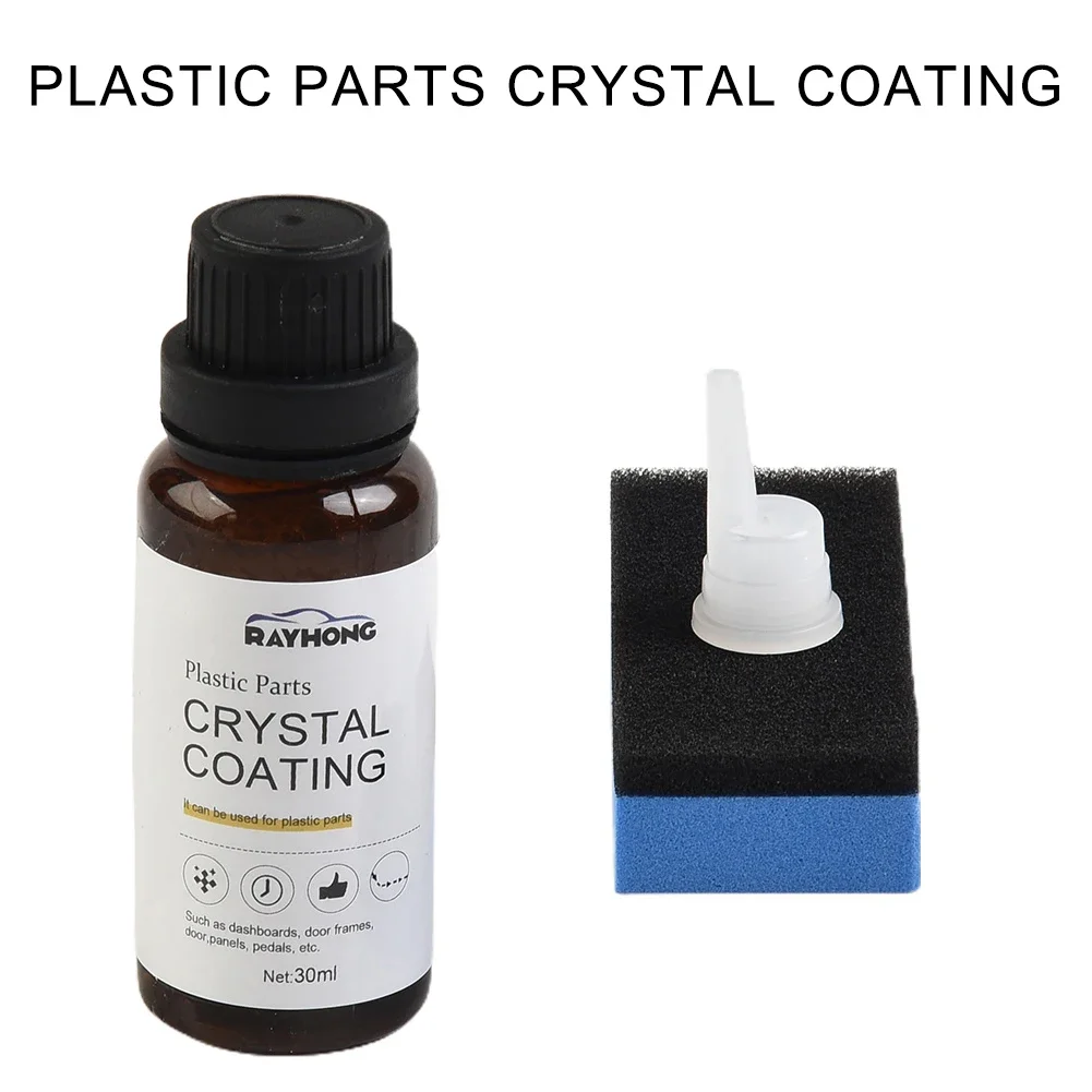 

Plastics Parts Crystal Coating Car Trim Restorer Disperse Rain 1 Set 30ml Brand New Car Refresher Agent Sponge