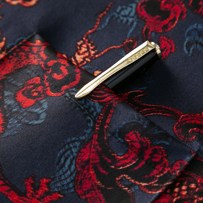 Tang Costume Print Dress Men Shirt Real Silk Short Sleeve Frog Summer Quality Gambiered Canton Gauze Easy Care Camisas De Hombre 5