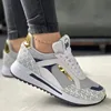 2025 New Style Women Wedges Sneakers Lace - Up Breathable Sports Shoes Casual Platform Female Footwear Ladies Vulcanized Shoes 3