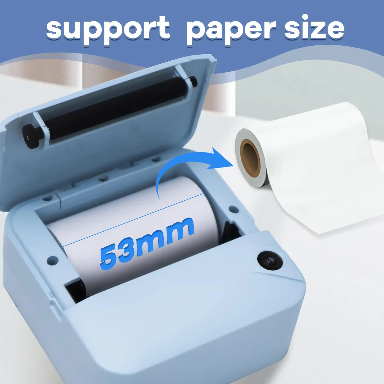 [Wireless Thermal Printer]Wireless Mini Thermal Printer, Portable Label Maker | 200dpi High Resolution, App & Wireless