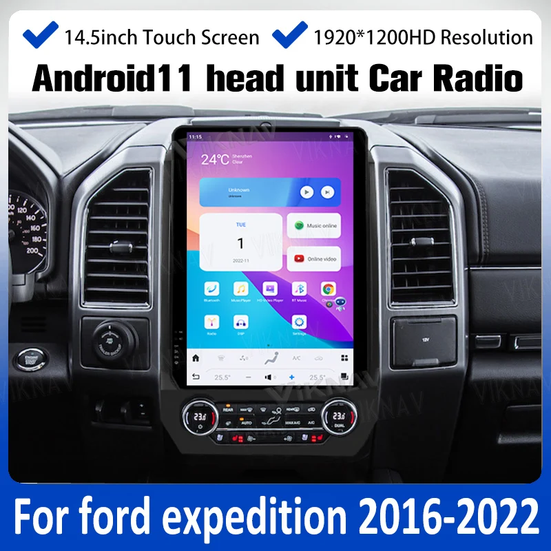 

Android head unit Car Radio ford expedition 2016-2022 14.5 inch Touch Screen Player GPS Auto with carplay